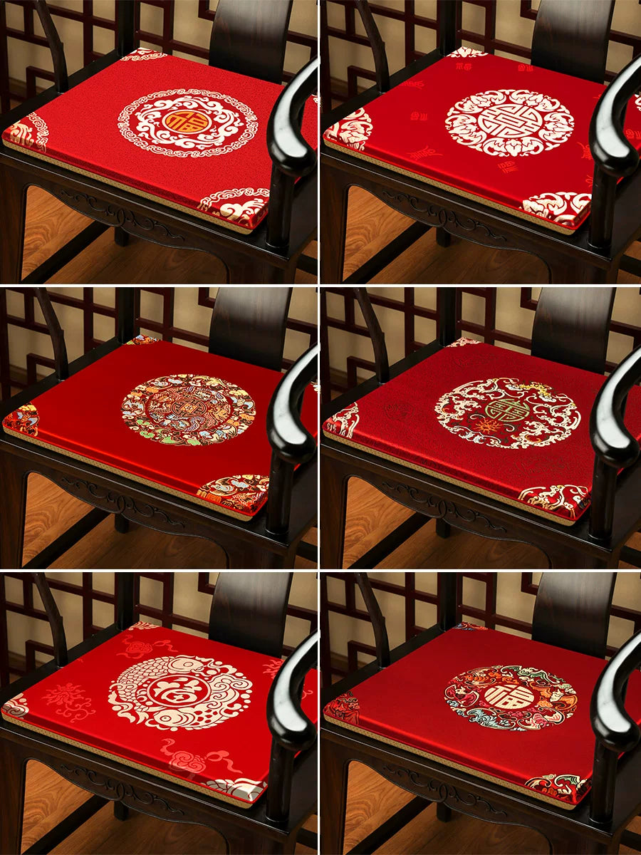 New Chinese Style Solid Wood Sofa Cushion Tea Chair Seat Pad for Dining Chairs and Armchairs