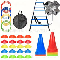 Agility Ladder Training Set with Resistance Parachute, Disc Cones, Hurdles, and Jump Rope for Soccer Training