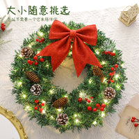 Christmas Wreath Garland for Door Wall Decor, 30-60cm Festive Holiday Decoration
