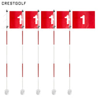 Golf Putting Green Flagstick Set - 5-Section Detachable Pole with Target Flag for Practice