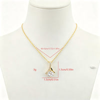 Zirconia Pave Herringbone Pendant Necklace for Women