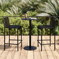 Outdoor Balcony Bistro Set, High-Top Patio Bar Table and Chairs for Small Spaces, Garden, Cafe