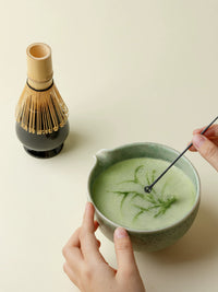 Japanese Style Matcha Bowl and Whisk Set for Traditional Tea Ceremony