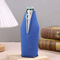 Neoprene Beer Bottle Cooler Sleeve with Zipper, Insulated Anti-Slip Cover for Glass Bottles
