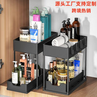 Multi-functional Pull-Out Under-Sink Organizer Rack for Kitchen and Home Storage