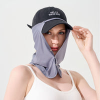 Sun Protection Wide Brim Hat with Detachable Face and Neck Flap for Outdoor Activities