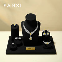 FANXI Premium Jewelry Display Stands for Necklaces, Earrings, Rings, Bracelets - Mannequin Bust Showcase Organizer