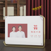 Acrylic Metal Photo Frame Double-Sided Transparent Creative Picture Frame for Desktop Display