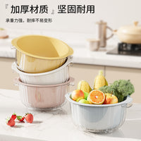 2-Piece Drain Basket Set for Washing Vegetables and Fruits, Rice Strainer, Kitchen Colander