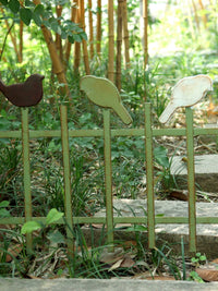 Decorative Bird Garden Fence Panel for Climbing Plants, Outdoor Iron Art Trellis Border Edging