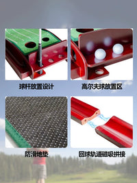 Indoor Golf Putting Green with Automatic Ball Return - Practice Mat for Adults & Kids