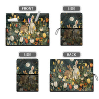 Easter Series Printed Sewing Machine Dust Cover with Cute Rabbit Design, Washable Canvas Protector
