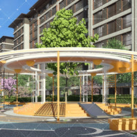 Outdoor Playground Combination Slide Set with Climbing Net and Swings for Parks and Communities