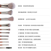 Professional Wooden Handle Makeup Brush Set with Soft Synthetic Bristles for Beginners