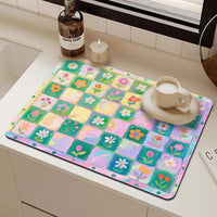 Diatomaceous Earth Kitchen Countertop Drying Mat, Super Absorbent, Quick Dry, Non-Slip, Heat Resistant