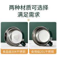 Large Capacity 304 Stainless Steel Instant Noodle Bowl with Lid and Cutlery Set for Students