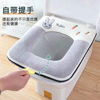 Square Toilet Seat Cushion with Zipper, Waterproof and Washable, All-Season Use