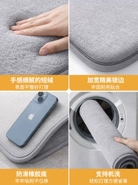 Coral Fleece Non-Slip Absorbent Bathroom Mat Quick Dry Floor Rug