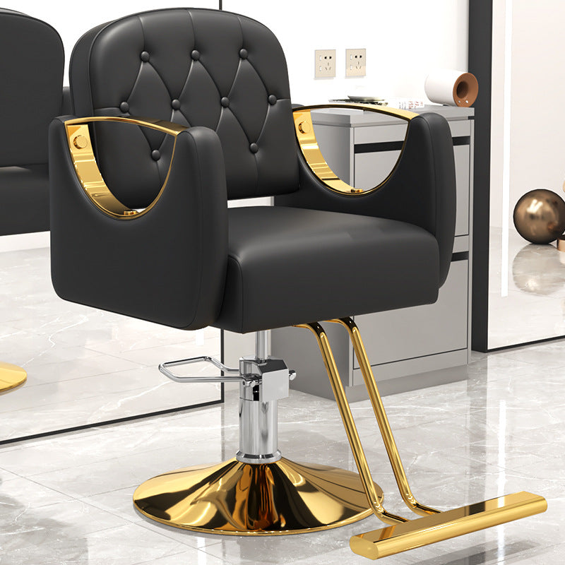 Modern Hydraulic Swivel Reclining Barber Chair for Salon Styling, Cutting, and Perming