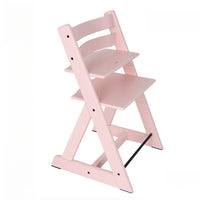 Adjustable Solid Wood High Chair for Babies and Toddlers, Convertible Feeding and Learning Seat