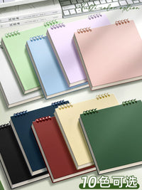 2026 New Vintage Square Grid Notebook Set for Students, Detachable Loose-Leaf Design, Thickened Pages