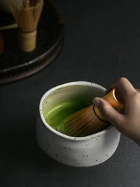JiuTu Japanese Style Ceramic Matcha Bowl and Whisk Set