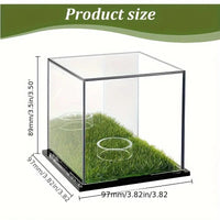 Acrylic Baseball Display Case with Green Base for Softball Collection