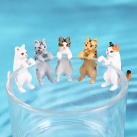 Miniature PVC Cat Aquarium Ornament for Fish Tank Decoration