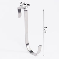 Stainless Steel Pegboard Hooks for Kitchen and Balcony Storage Shelves, No-Drill Installation