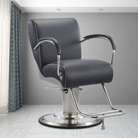 Modern Stainless Steel Hydraulic Reclining Barber Chair for Salon