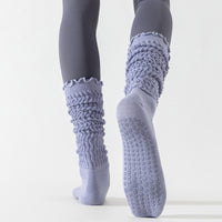 Women's Non-Slip Yoga Pilates Socks with Silicone Grips, High Elasticity, Mid-Calf Length