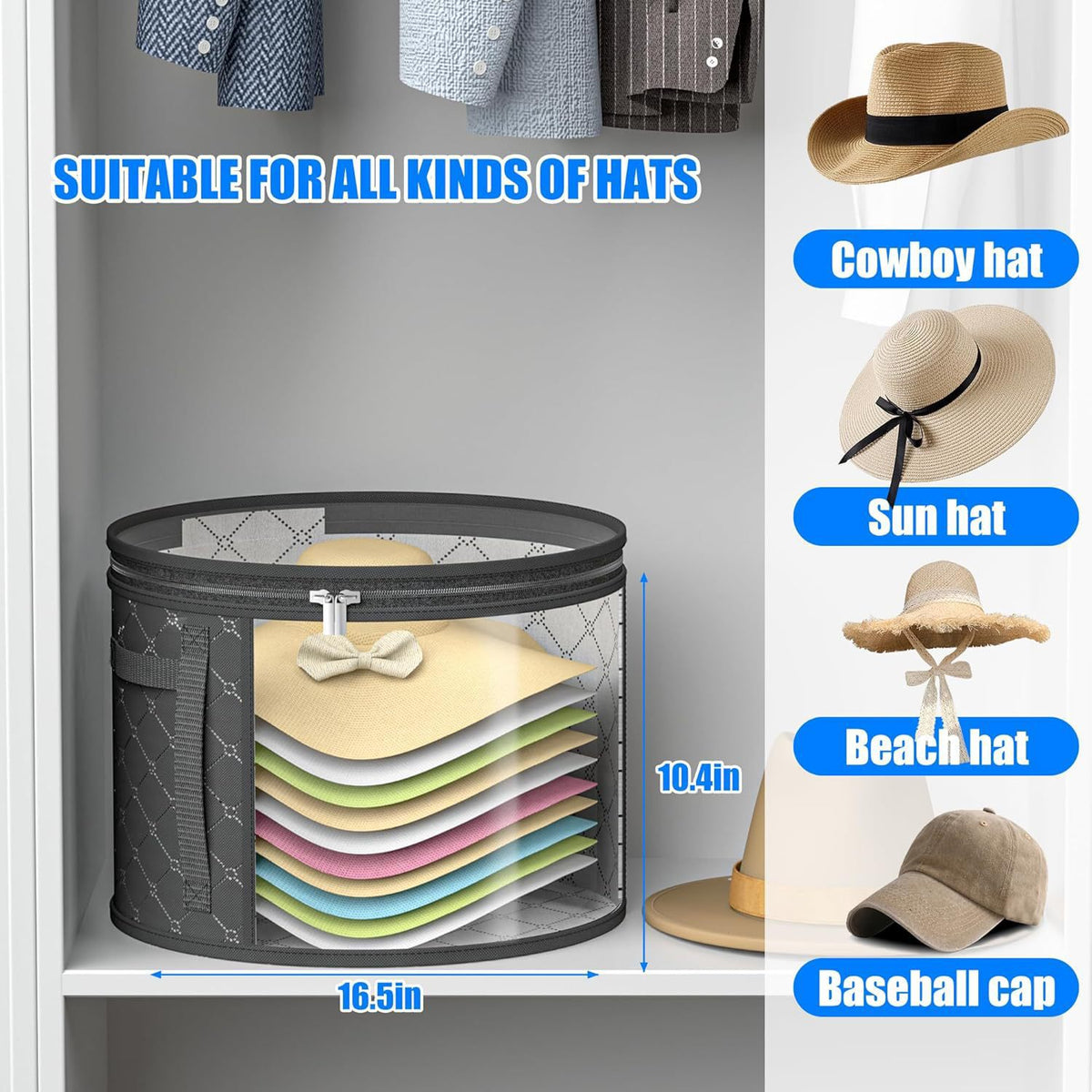 Foldable Storage Box for Toys and Sundries, Portable Dustproof Organizer