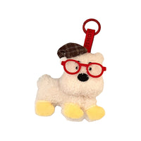 Cute Plush Animal Keychain Pendant for Backpacks and Keys