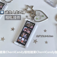 DIY Mini Photo Frame Keychain Pendant for Bags and Keys, Clear Resin