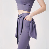 Women's High Waisted Yoga Skirted Leggings with Pockets, 2-in-1 Athletic Skirt with Capris for Running, Workout