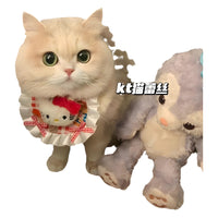 Pet Cat Dog Lace Bib Scarf Collar for Small to Medium Pets, Handmade Decorative Neckwear for Photoshoots
