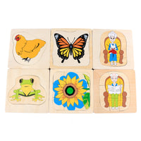 Montessori Human & Animal Life Cycle Layered Puzzles for Kids