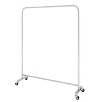 Stainless Steel Garment Display Rack with Wheels for Retail Stores