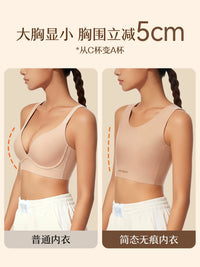 Seamless Minimizer Sports Bra for Women, Wireless Bralette for Large Busts, Slimming Effect