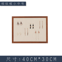 Wall-Mounted Wooden Jewelry Display Frame for Necklaces, Rings, and Earrings
