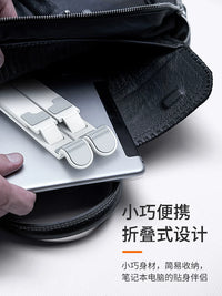 Foldable Laptop Stand with Adjustable Height and Heat Dissipation for Desk