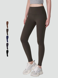 Women's High-Waist Fleece-Lined Yoga Pants with Butt Lift, Warm Athletic Leggings for Running and Training