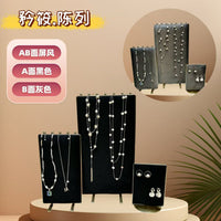 Velvet Folding Screen Jewelry Display Stand for Necklaces and Earrings