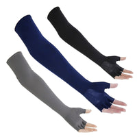 Ice Silk UV Protection Arm Sleeves with Gloves for Driving Cycling Outdoor Activities
