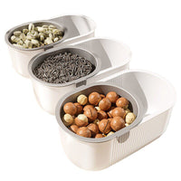 Double-Layer Snack & Fruit Bowl with Phone Holder
