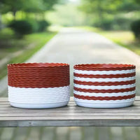 Thickened Round Resin Plant Pot Saucer with Raised Base, Indoor Outdoor Flower Pot Drip Tray