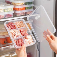 Refrigerator Food Storage Containers with Dividers for Meal Prep and Freezer Organization