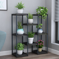 Multi-Tier Plastic Plant Stand for Indoor/Outdoor Use, Thickened Floor-Standing Flower Pot Rack