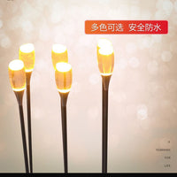 LED Outdoor Reed Light Acrylic Candle Wine Glass Frosted Stick Ground Plug Waterproof Landscape Lamp