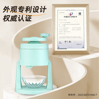 Portable Manual Ice Shaver Machine for Home Use, Hand-Cranked Ice Crusher for Shaved Ice and Slushies, No Electricity Needed